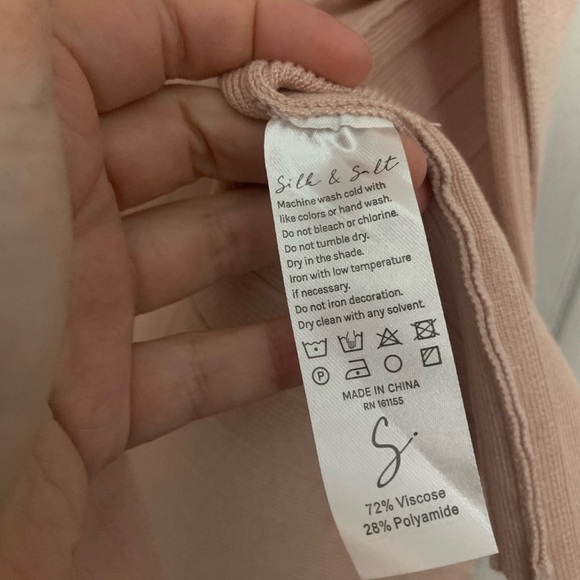 Matching 3 piece loungewear set knit blush pink silk+salt staycation size XS - Picture 6 of 13